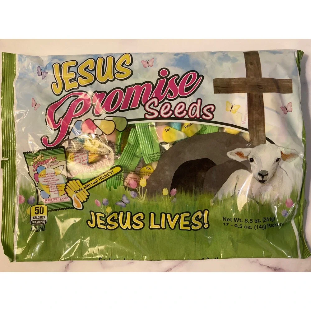 Scripture Candy Jesus Promise Seeds Easter Candy Corn 8.5oz Bag 17 Packets Honey